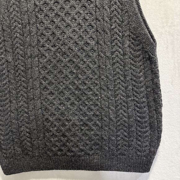 Aran Islands Knitwear Sweater Vest Men's XXL Gray Knit Fisherman Cable Wool - Picture 11 of 14